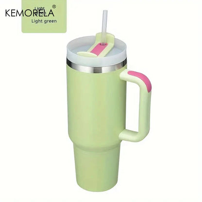 KEMORELA 900ML/1200ML Double Wall Vacuum Insulated Travel Mug with Handle Stainless Steel Water Bottle Leak Proof Hot And Cold