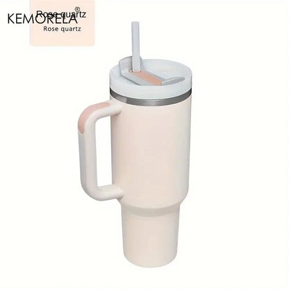 KEMORELA 900ML/1200ML Double Wall Vacuum Insulated Travel Mug with Handle Stainless Steel Water Bottle Leak Proof Hot And Cold
