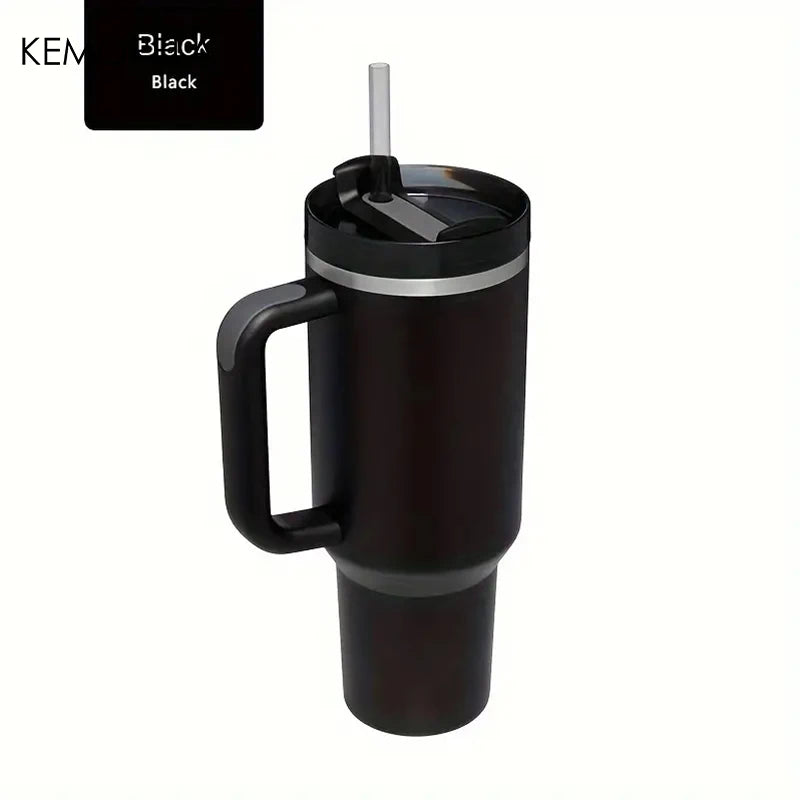 KEMORELA 900ML/1200ML Double Wall Vacuum Insulated Travel Mug with Handle Stainless Steel Water Bottle Leak Proof Hot And Cold