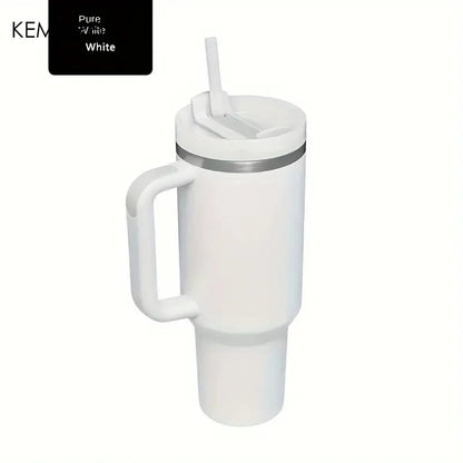 KEMORELA 900ML/1200ML Double Wall Vacuum Insulated Travel Mug with Handle Stainless Steel Water Bottle Leak Proof Hot And Cold